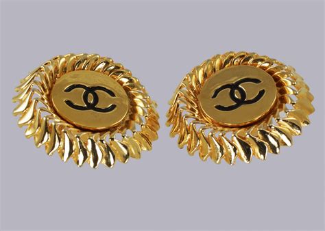 vintage faux chanel earrings.